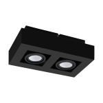 Eglo Sufit Spot Mendoza Stal Czarny 9.4W 690lm - 830 Ciepła Biel | Ściemnianie - Nadaje Się Do 2x GU10