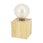 Eglo Lampa Stołowa Prestwick 2 Drewno Brązowy | IP20 - Nadaje Się Do 1x E27 