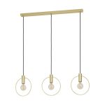 Eglo Lampa Wisząca Manizales Stal Złoty | IP20 - Nadaje Się Do 3x E27 