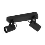 Eglo Lampa sufitowa Sorego Stal Czarny 2x2.8W 2x250lm - 830 Ciepła Biel | IP20 - W Tym 2x GU10