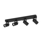 Eglo Lampa sufitowa Sorego Stal Czarny 4x2.8W 4x250lm - 830 Ciepła Biel | IP20 - W Tym 4x GU10