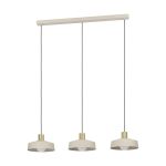 Eglo Lampa Wisząca Valdiola Stal Szlifowany | IP20 - Nadaje Się Do 3x E27 