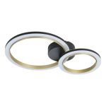 Eglo Lampa sufitowa Calliera Stal Czarny, Mosiądz 12W 1500lm - 830 Ciepła Biel | Ściemnianie