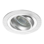 Noxion Wpuszczany Spot Logic MR16 uchylny Aluminium | Aukko 80mm - GU10 Trzonek