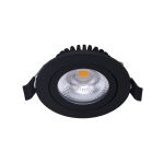 Noxion LED Uchylny Slim Spot Czarny Okrągła 5W 550lm 60D - 940 Zimna Biel | 85mm - IP54 - Ściemnianie - Najlepsze Renderowanie Kolorów
