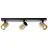 Brilliant Marty Lampa sufitowa Aluminium Piaszczysty Czarny Złoty 15W 1050lm - 830 Ciepła Biel | W Tym 3x GU10