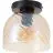 Brilliant Casto Lampa sufitowa Szkło Metal Czarny Beige | 190mm - Nadaje Się Do 1x E27