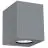 Nordlux Canto Kubi 2 Światło Ścienne Aluminium Szary Up & Down - 10.6W 500lm - 830 Ciepła Biel | IP44