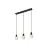 Nordlux Milford Mini 3-Rail Lampa Wisząca Szkło Czarny | Nadaje Się Do 3x E14