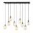 Emibig Lampa Wisząca Astral Stal Czarny | Nadaje Się Do 9x E14 - Max 10W