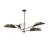 Emibig Lampa sufitowa Vene Stal Czarny | Nadaje Się Do 4x E14 - Max 10W