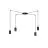 Emibig Lampa Wisząca Traker Stal Czarny | Nadaje Się Do 4x GU10 - Max 10W