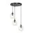 Emibig Lampa Wisząca Cosmo Stal Czarny | Nadaje Się Do 3x E14 - Max 10W