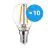 Opakowanie 10x Noxion Lucent LED E14 Piłka Włókno Przezroczysty 4.5W 470lm - 827 Bardzo Ciepła Biel | Zamienne 40W