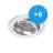 Opakowanie 6x Noxion Wpuszczany Spot Vision MR16 uchylny Aluminium | Aukko 69mm - GU10 Trzonek