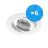 Opakowanie 6x Noxion Wpuszczany Spot Drome MR16 uchylny Valkoinen | Aukko 69mm - GU10 Trzonek
