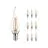 Opakowanie 10x Noxion Lucent LED E14 świeczka z wydłużonym czubkiem świeca Włókno Przezroczysty 2.5W 250lm - 827 Bardzo Ciepła Biel | Zamienne 25W