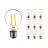 Opakowanie 10x Noxion Lucent LED E27 Gruszka Włókno Przezroczysty 8.5W 1055lm - 827 Bardzo Ciepła Biel | Ściemnianie - Zamienne 75W