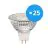 Opakowanie 25x Noxion LED Spot GU5.3 MR16 4.4W 345lm 12V 36D - 827 Bardzo Ciepła Biel | Ściemnianie - Zamienne 35W