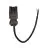 Noxion GST - Kompatybilny Kabel zasilający Czarny - Męski + Końcówki otwarte - 0,3m - 2 pole 0,75mm2