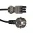 Noxion GST-Kompatybilny Kabel zasilający - Płeć Żeńska + Schuko Europlug - Czarny 1.5m - 3 pole 0.75mm2