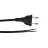 Noxion Euro Kabel zasilający Czarny - C7 Europlug + Końcówki otwarte - 2m - 2 pole 0,75mm2