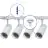 Bright Choice Kompletny zestaw 1-Fazowy Rail 1 Metr Valkoinen | incl. 4x Spot + GU10 2700K 3W Ściemnianie + Zaślepka, Złącze Zasilania