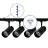 Bright Choice Kompletny zestaw 1-Fazowy Rail 2 Metr Czarny | incl. 4x Spot + GU10 2700K 3W Ściemnianie + Zaślepka, Złącze Zasilania i I-Złącze