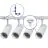 Bright Choice Kompletny zestaw 1-Fazowy Rail L 1 x 1,5 Metr Valkoinen | incl. 4x Spot + GU10 2700K 3W Ściemnianie + Zaślepka, Złącze Zasilania i L -Złącze