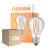 Opakowanie 10x Osram Led Star Classic LED E27 Gruszka Włókno Przezroczysty 4.9W 470lm - 827 Bardzo Ciepła Biel | Czujnik Światła