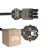 Opakowanie 25x Noxion GST-Kompatybilny Kabel zasilający - Płeć Żeńska + Schuko Europlug - Czarny 1.5m - 3 pole 0.75mm2
