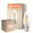 Opakowanie 10x Ledvance Classic LED B22 Świeca Włókno Przezroczysty 3.4W 470lm - 827 Bardzo Ciepła Biel | Zamienne 40W