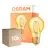 Opakowanie 10x Osram Vintage 1906 LED E27 Gruszka Włókno Złoty 7.5W 865lm - 825 Bardzo Ciepła Biel | Zamienne 60W