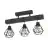 Eglo Lampa sufitowa Townshend 5 Stal Drewno Czarny | IP20 - Nadaje Się Do 3x E27 
