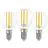 Opakowanie 3x Eglo LED Piłka E14 Włókno Przezroczysty 21W 806lm - 827 Bardzo Ciepła Biel | Zamienne 60W