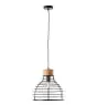 Brilliant Avia Lampa Wisząca Metal Drewno Czarny | 350mm - Nadaje Się Do 1x E27