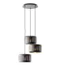Brilliant Tyas Lampa Wisząca Metal Czarny Złoty | 520mm - Nadaje Się Do 3x E27