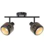 Brilliant Tyas Lampa sufitowa Aluminium Metal Czarny Złoty | Nadaje Się Do 2x E14