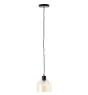 Brilliant Casto Lampa Wisząca Szkło Lampa Wisząca Metal Czarny Beige | 190mm - Nadaje Się Do 1x E27