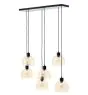 Brilliant Casto Lampa Wisząca Szkło Lampa Wisząca Metal Czarny Beige | Nadaje Się Do 6x E27