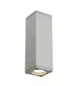 SLV Theo Up/Down Światło Ścienne Aluminium Szary | IP44 - Zewnętrzna - Nadaje Się Do 2x GU10 Max. 35W - Ściemnianie