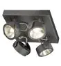SLV Kalu Quadruple Ściana i Lampa sufitowa Aluminium Czarny Plac 60W 4000lm - 830 Ciepła Biel | Ściemnianie 