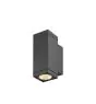 SLV Theo Pro S Światło Ścienne Aluminium Antracyt 6W 700lm - 827 Bardzo Ciepła Biel | Zewnętrzna - IP65