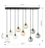 Emibig Lampa Wisząca Cosmo Stal Czarny | Nadaje Się Do 9x E14 - Max 10W