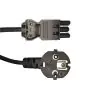 Noxion GST - Kompatybilny Kabel zasilający Czarny - Płeć Żeńska + Schuko Europlug - 2m - 3 pole 0.75mm2