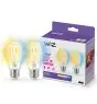 Podwójny pakiet 2x WiZ Smart LED E27 Gruszka Włókno 7W 806lm | Najlepsze Renderowanie Kolorów - Ściemnianie - Zamienne 60W