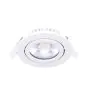 Noxion LED Uchylny Slim Spot Valkoinen Okrągła 6W 350lm 60D - 920-930 Dim To Warm | 85mm - IP54 - Ściemnianie - Najlepsze Renderowanie Kolorów
