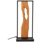 Brilliant Lampa Stołowa Chaumont Aluminium Metal Drewno Czarny 8W 940lm - 830 Ciepła Biel