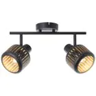 Brilliant Tyas Lampa sufitowa Aluminium Metal Czarny Złoty | Nadaje Się Do 2x E14