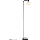 Brilliant Lampa Zewnętrzna Podłogowa Casto Szkło Metal Czarny Beige | Nadaje Się Do 1x E27